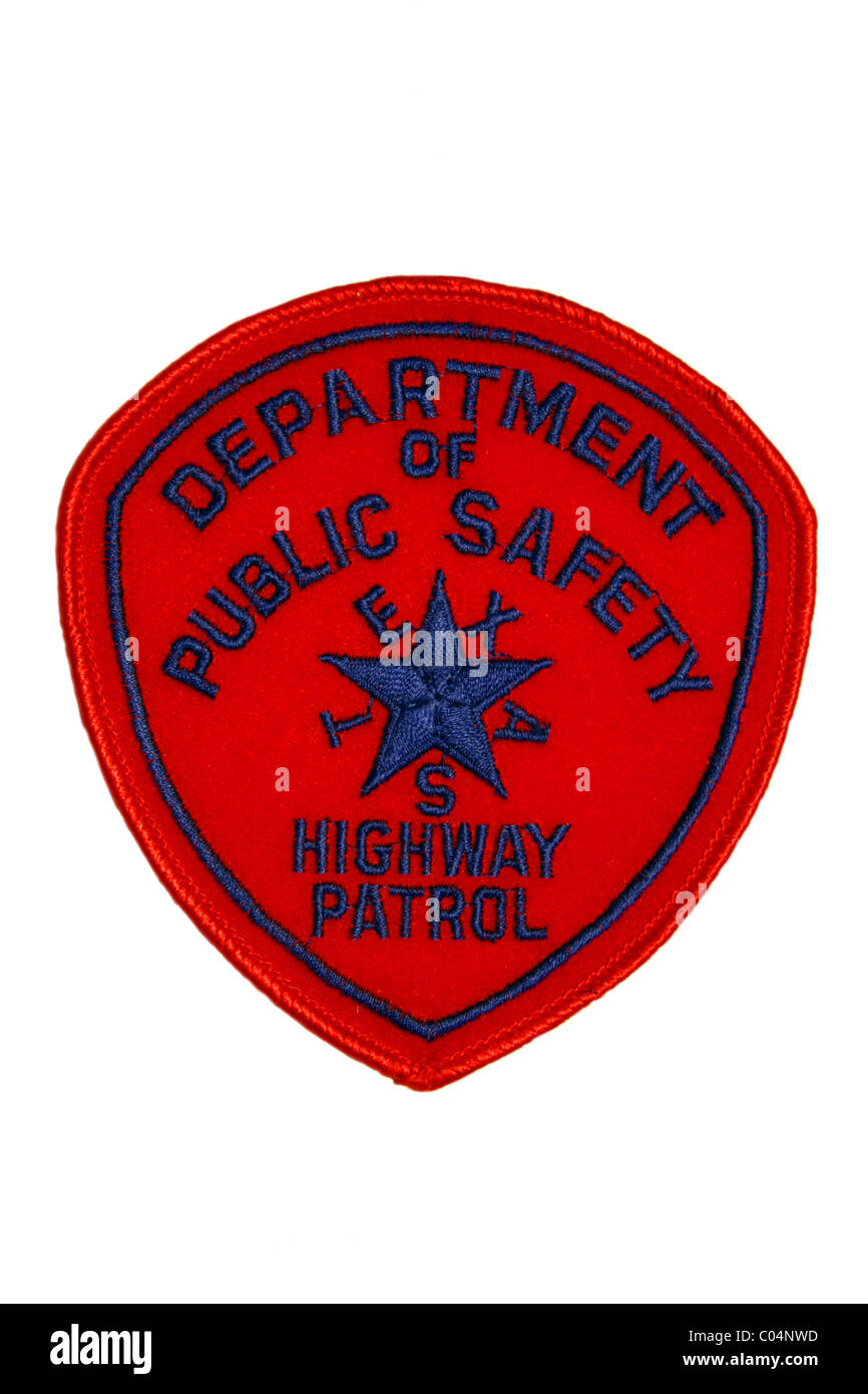 Ministère de la Sécurité publique Texas Highway Patrol patch police Banque D'Images