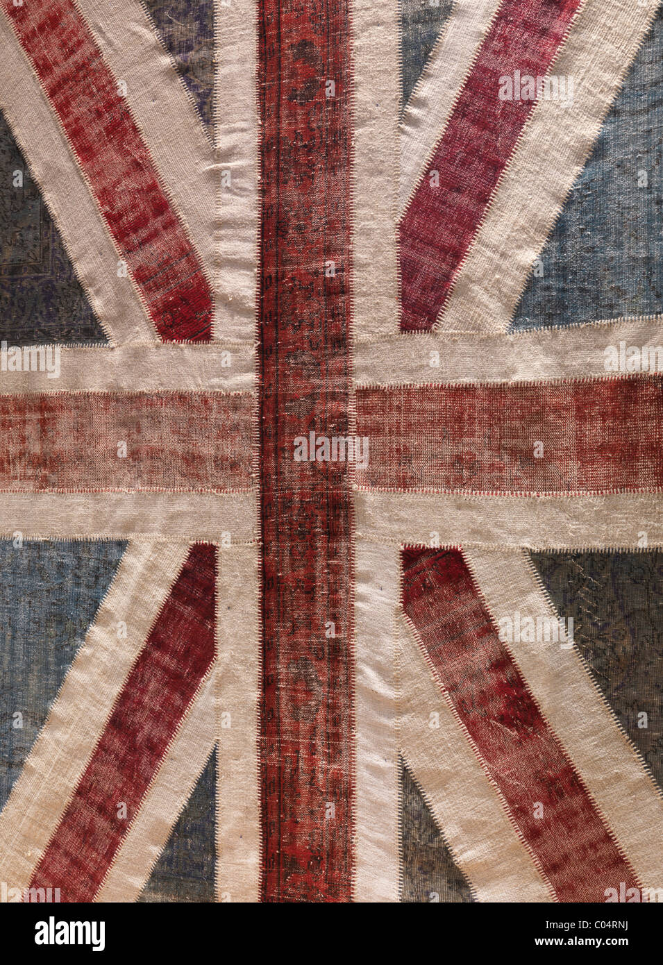Tapis avec motif Union Jack vintage recyclé coloré de tapis Banque D'Images