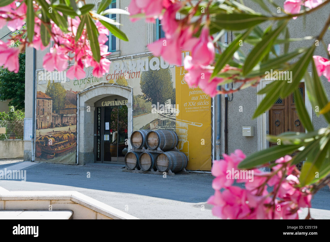 Le Port de Homps sur le Canal du Midi France Banque D'Images