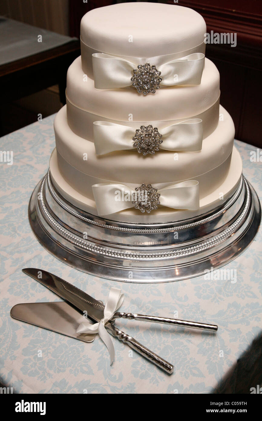 3 gâteau de mariage Banque D'Images
