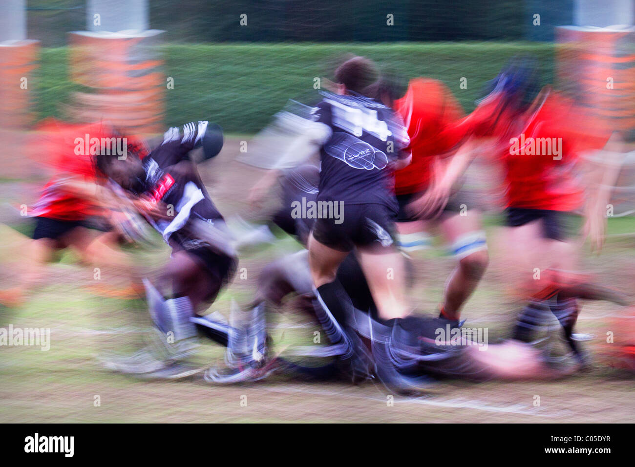 Action de jeu Rugby Banque D'Images