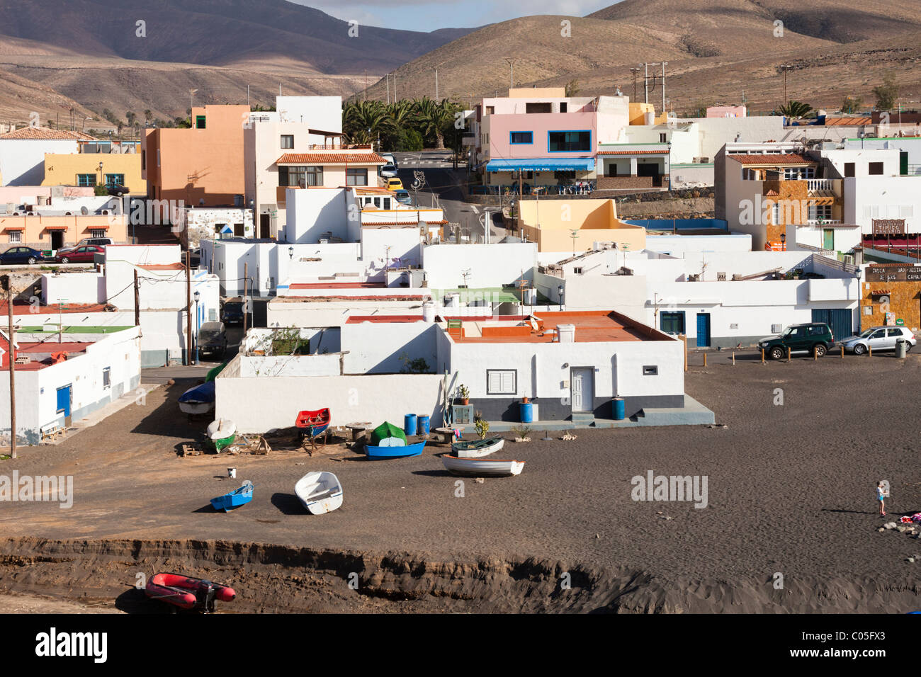 Le village balnéaire de Ajuy, sur la côte ouest de l'île canarienne de Fuerteventura Banque D'Images