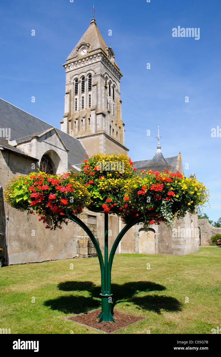 L'église St Philbert, île de Noirmoutier, Vendée France Banque D'Images