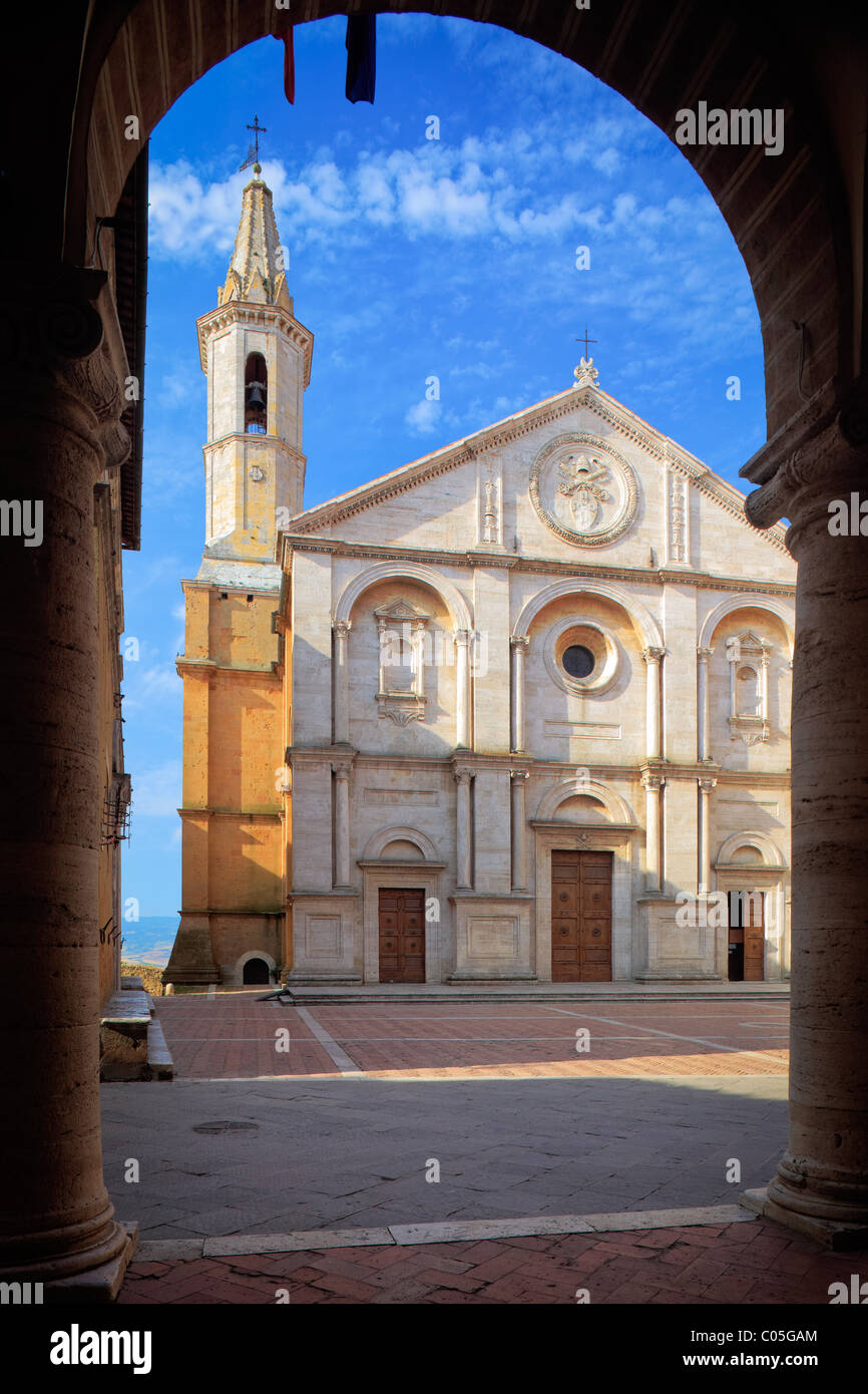 Pienza Duomo en Toscane Banque D'Images