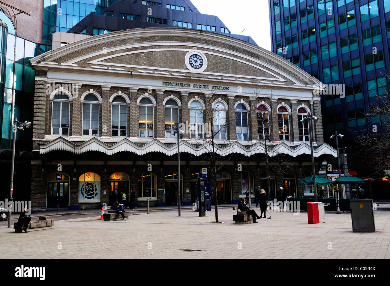 La gare de Fenchurch Street, London, England, UK Banque D'Images