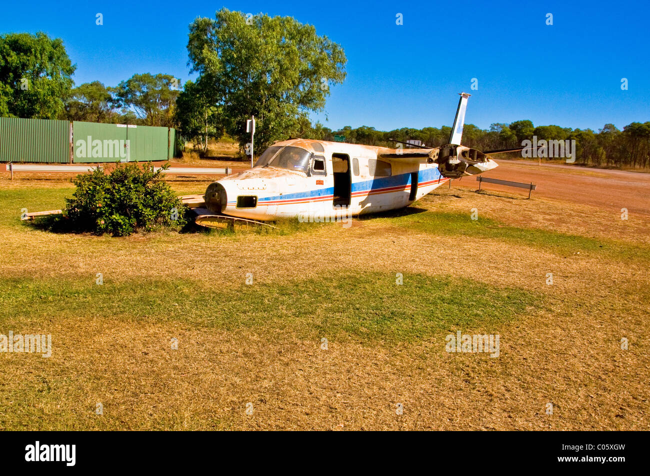 L'avion accidenté dans l'outback australien Banque D'Images
