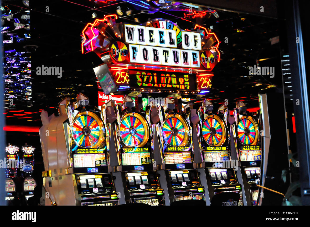 Machines à sous jeux de casino, Las Vegas Strip, Las Vegas Boulevard, Las Vegas, Nevada, USA, Amérique du Nord Banque D'Images