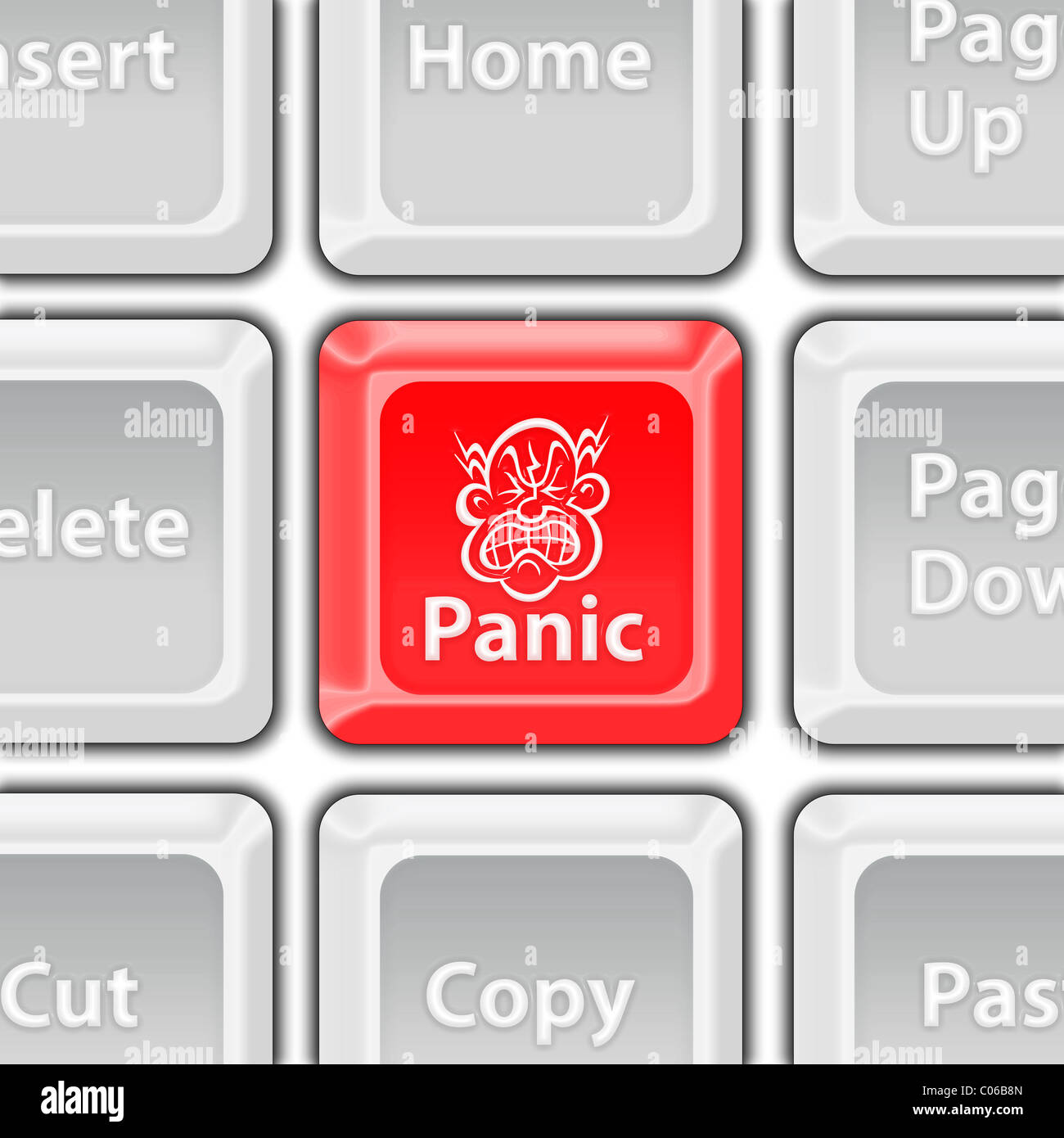 bouton panique Banque D'Images