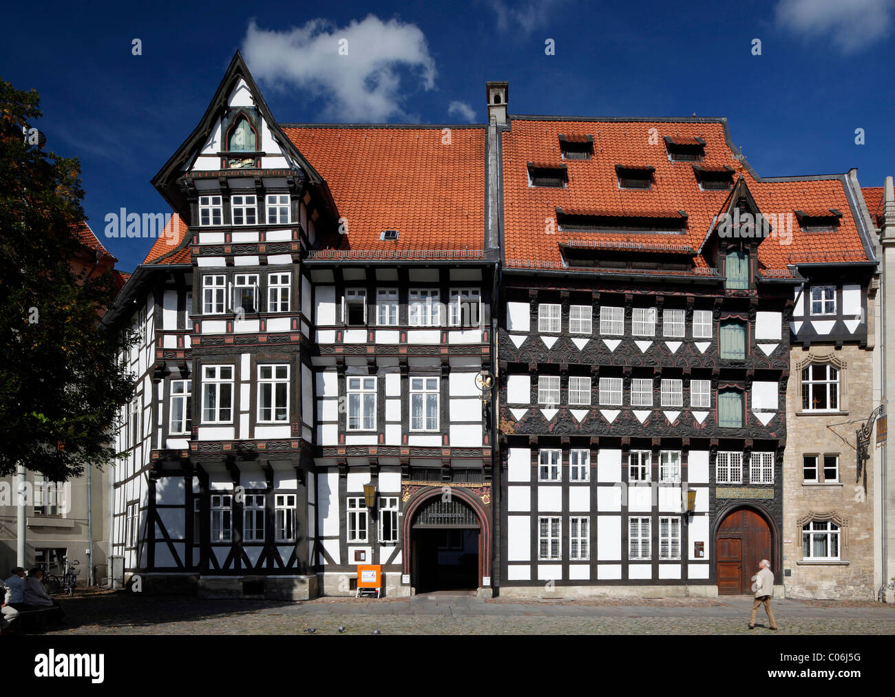 La Chambre de commerce de Von Veltheimsches Haus, maison de guilde dans le Huneborstelsches Haus building, Burgplatz Banque D'Images