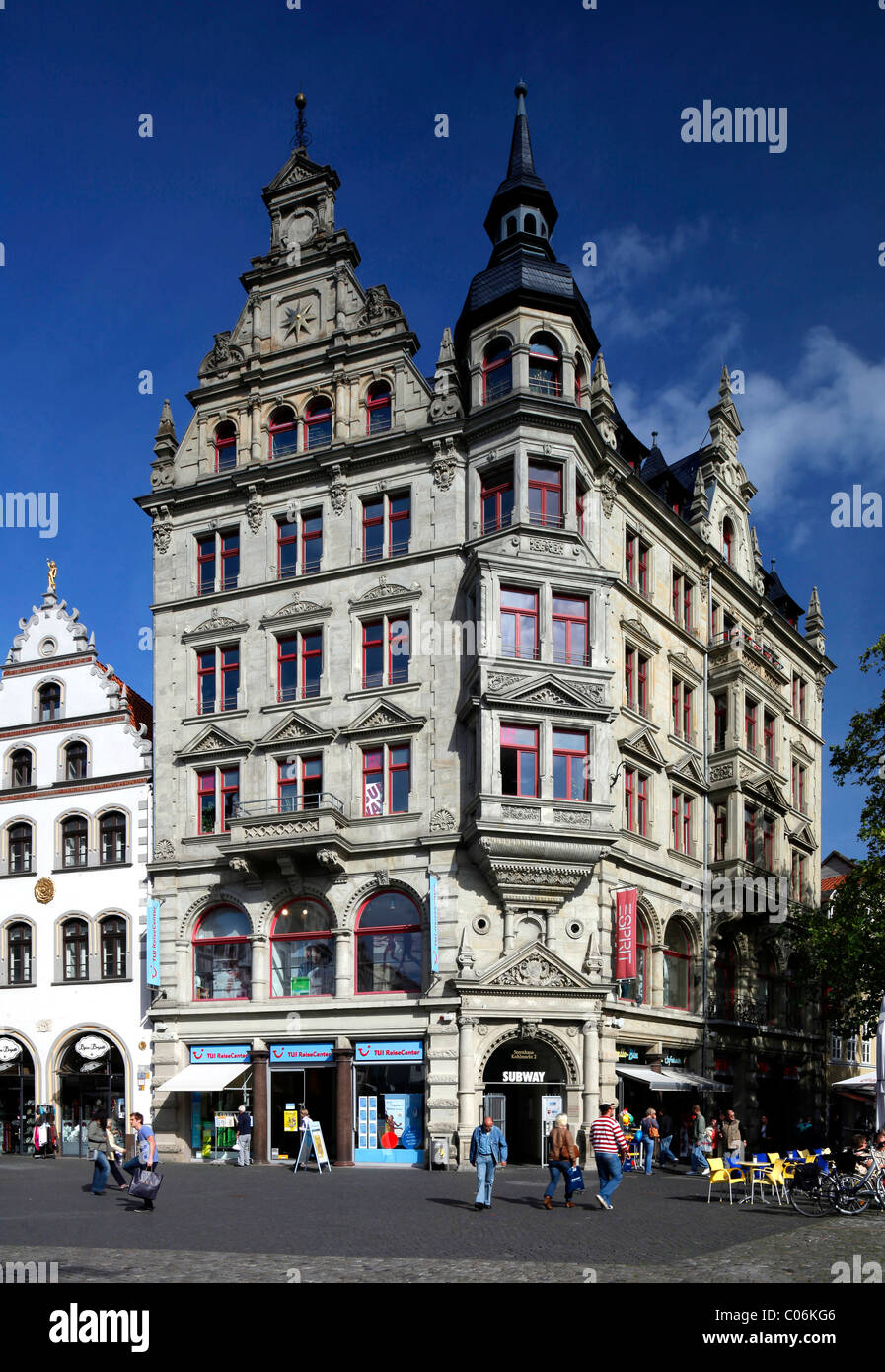 Haus zum Goldenen Stern immeuble sur place Kohlmarkt, Braunschweig, Brunswick, Basse-Saxe, Allemagne, Europe Banque D'Images