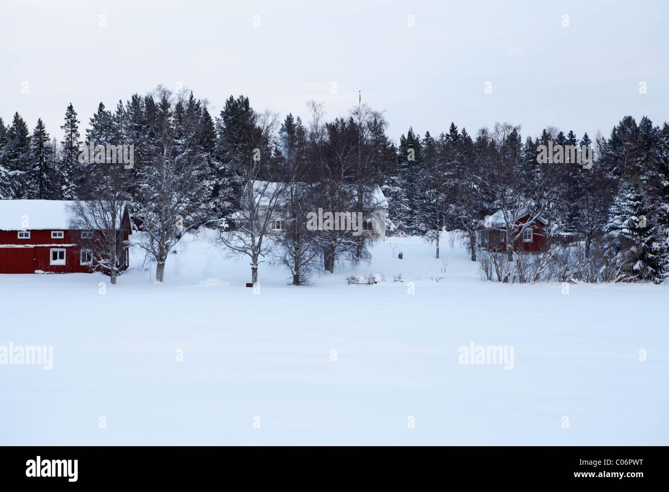 La Suède dans la neige Banque D'Images
