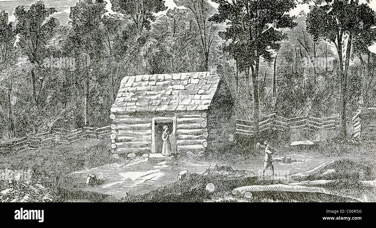Ce début de l'accueil d'Abraham Lincoln était situé dans le comté de Macon, dans la vallée de Sagamore, à environ 10 milles de Decatur (Illinois) Banque D'Images