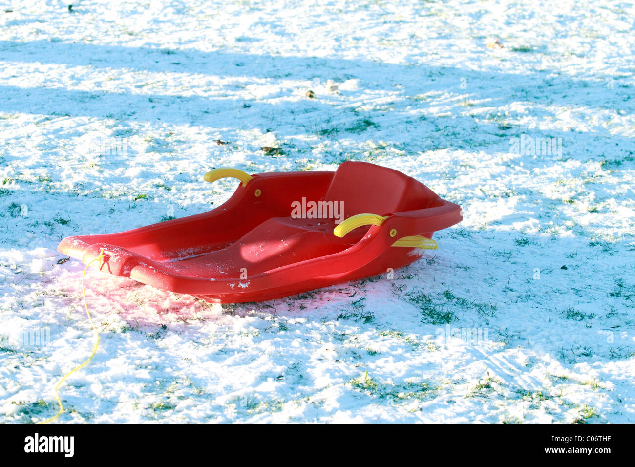 Neige au parc de toboggan Woodthorpe. Banque D'Images