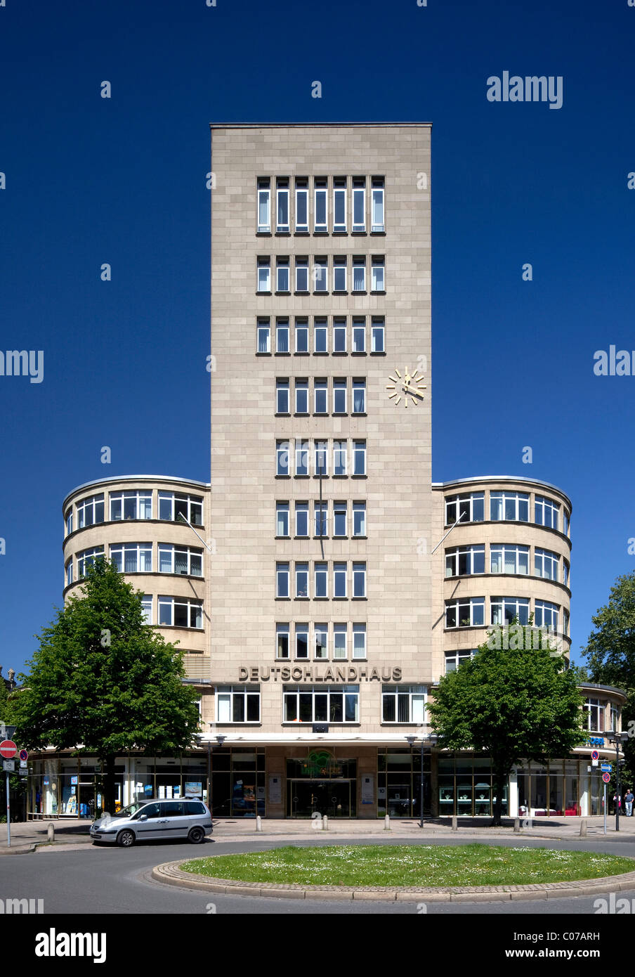 Deutschlandhaus bâtiment administratif, Essen, région de la Ruhr, en Rhénanie du Nord-Westphalie, Allemagne, Europe Banque D'Images