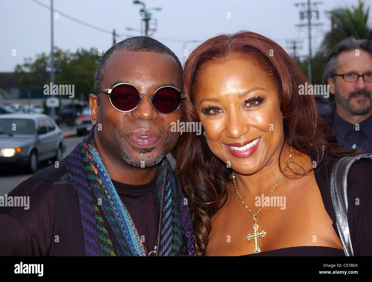 Stephanie et Levar Burton Burton Cliff Drop Par Eric Themel L.A. La Semaine de la mode tenue à Smashbox Studios - piste d'Heatherette Culver City, Banque D'Images