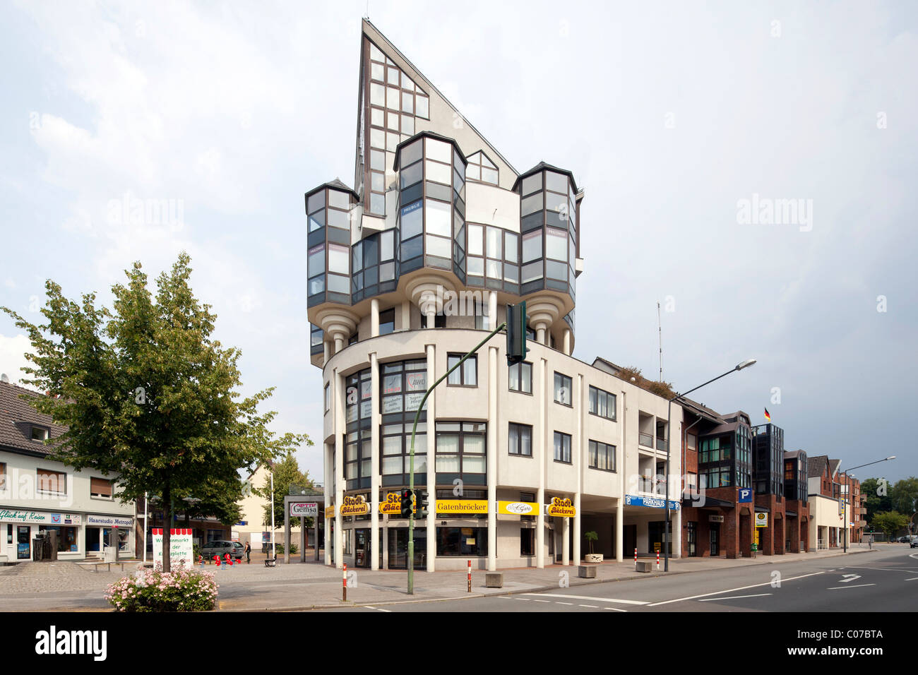 L'immeuble de bureaux modernes, Herten, région de la Ruhr, en Rhénanie du Nord-Westphalie, Allemagne Banque D'Images