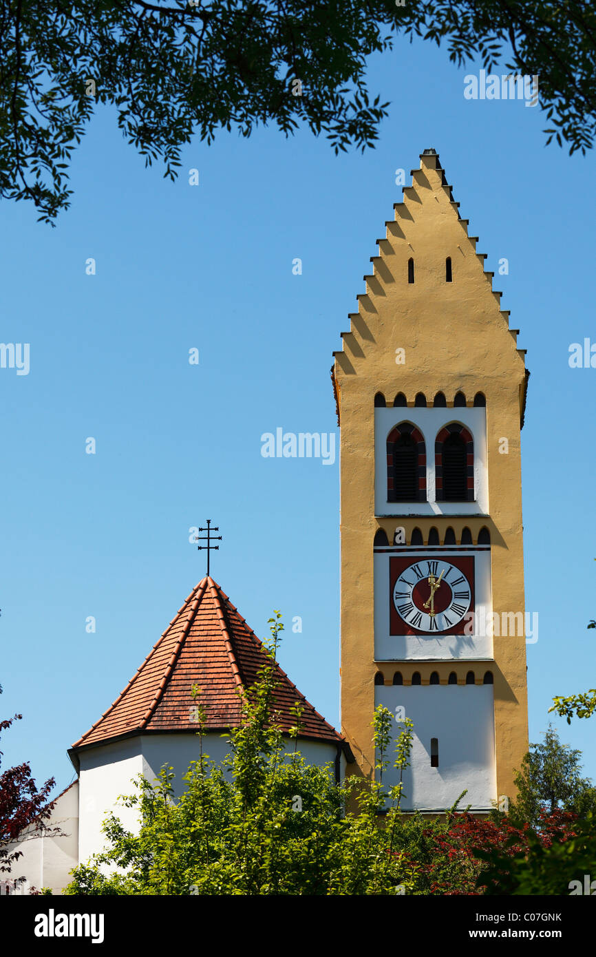 Ancienne église paroissiale, Wessling, Fuenfseenland, Haute-Bavière, Bavaria, Germany, Europe Banque D'Images
