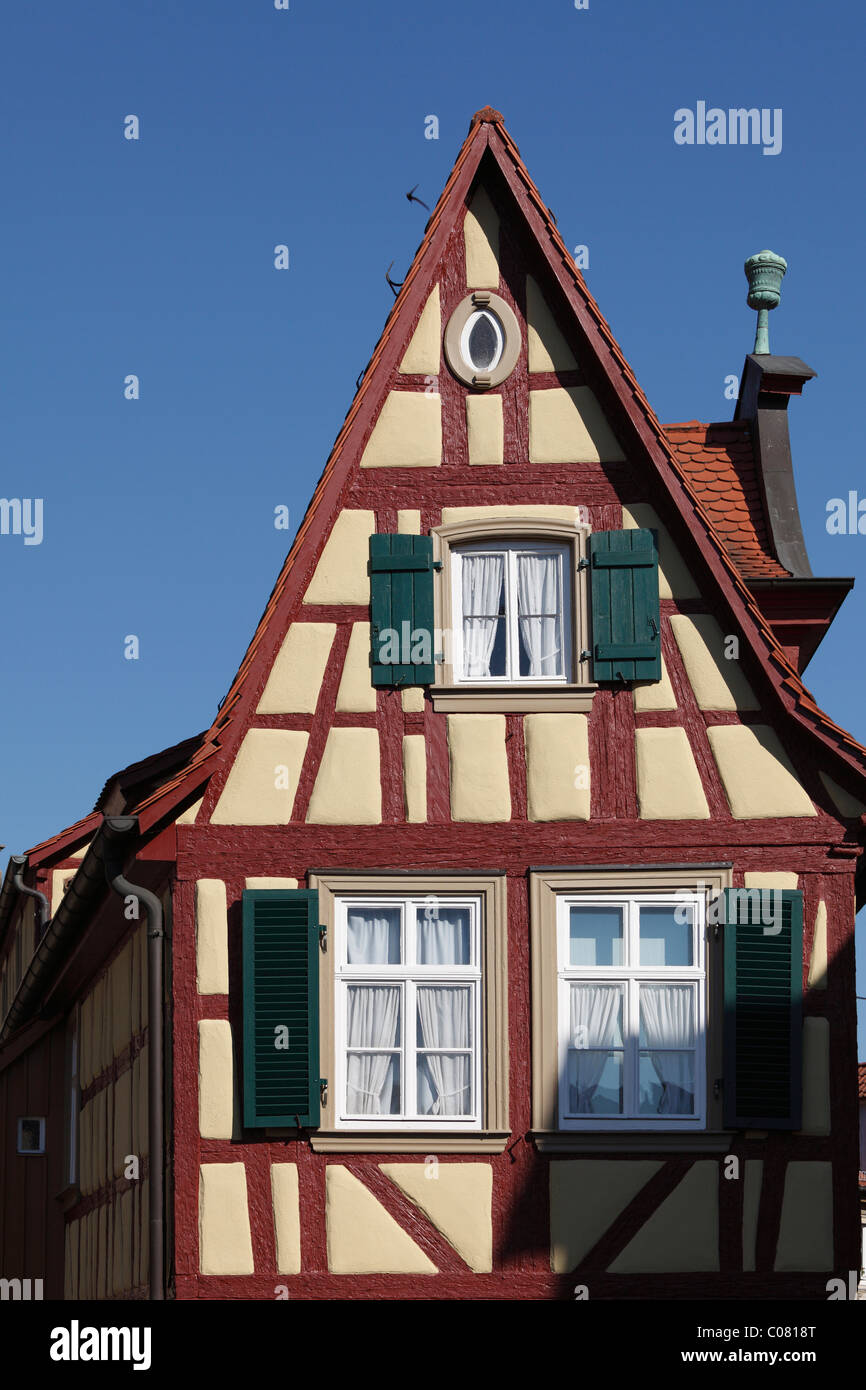 Maison Malerwinkelhaus, Marktbreit, Mainfranken, Lower Franconia, Franconia, Bavaria, Germany, Europe Banque D'Images