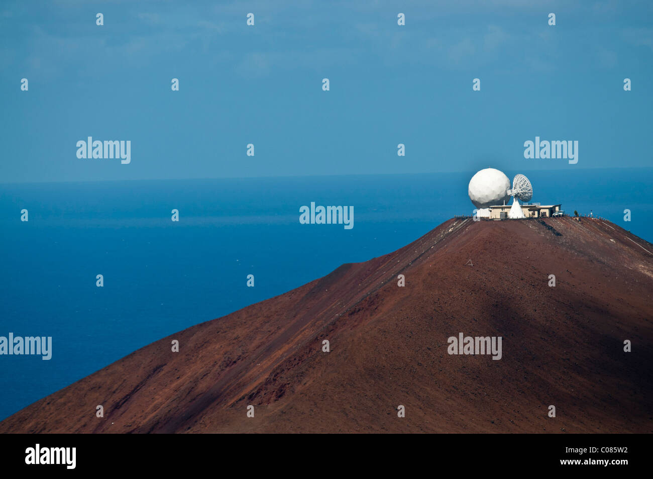 Les communications par satellite l'île de l'ascension de l'océan Atlantique Sud Banque D'Images