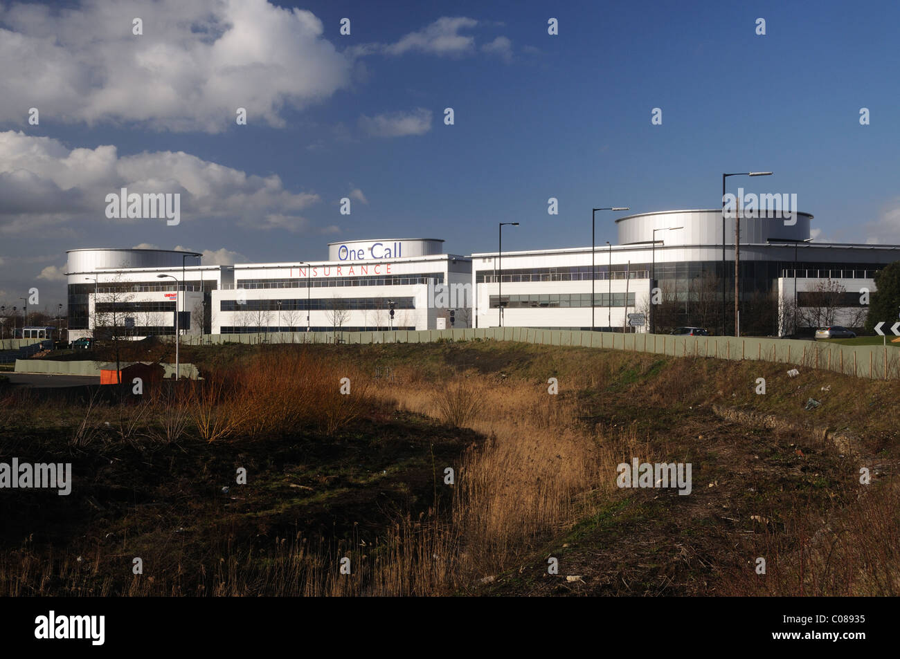 Le Jupiter, Saturne et l'icône de bâtiments de l'Firstpoint Business Park, dans la région de Doncaster, Yorkshire, Angleterre Banque D'Images