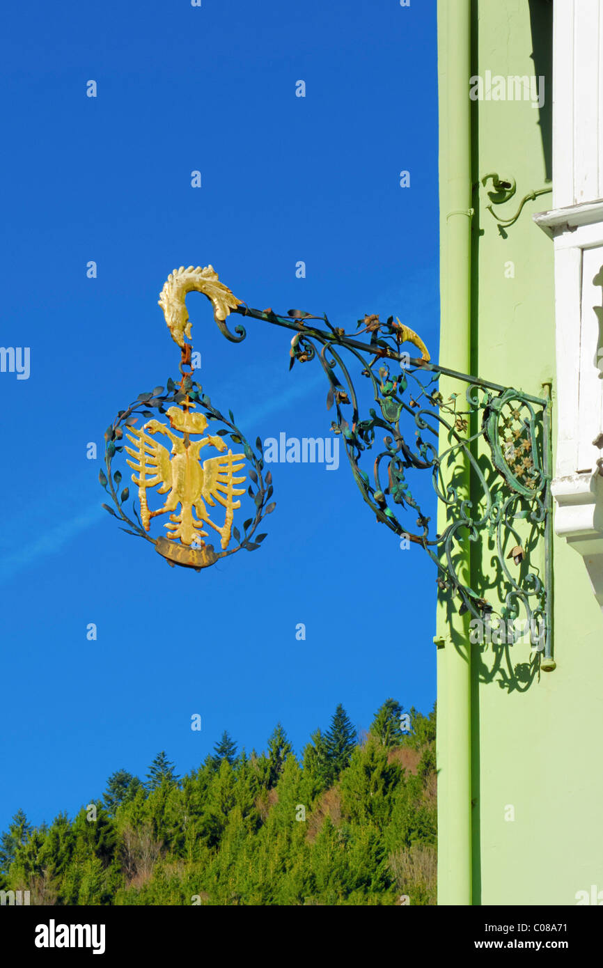 Un signe extérieur d'un restaurant à Todtmoos, Forêt Noire, Bade-Wurtemberg, Allemagne. Banque D'Images