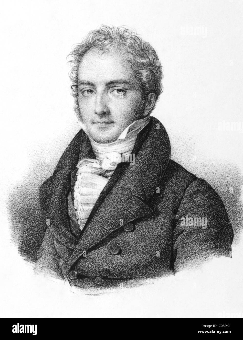 Jean Paul Pierre Casimir-Perier (1777-1832) gravure sur des années 1800. Homme politique français, 11e premier ministre de la France. Banque D'Images