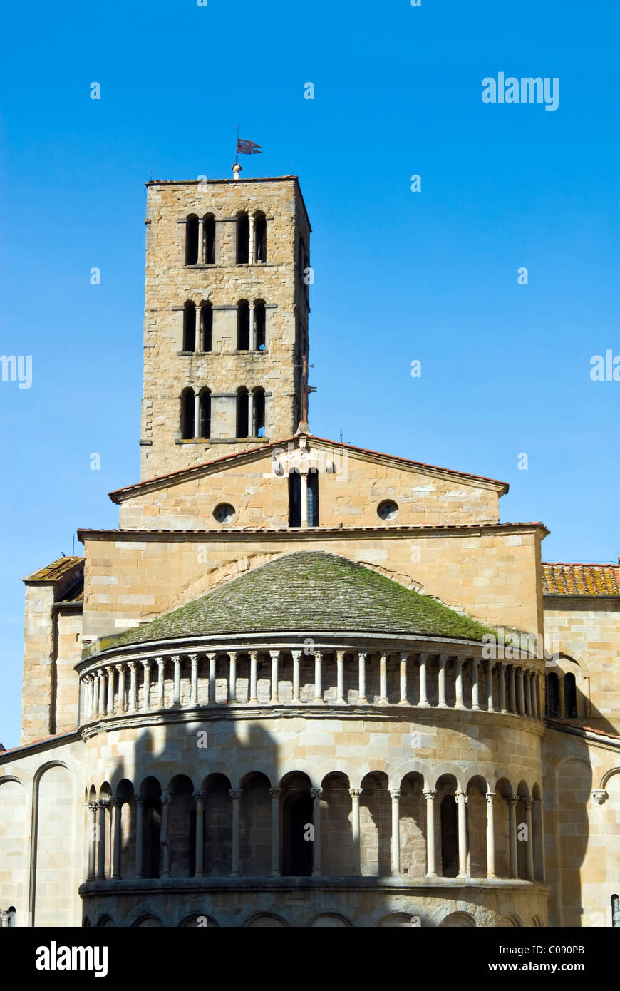 Église de Santa Maria della Pieve, Arezzo, Toscane, Italie Banque D'Images