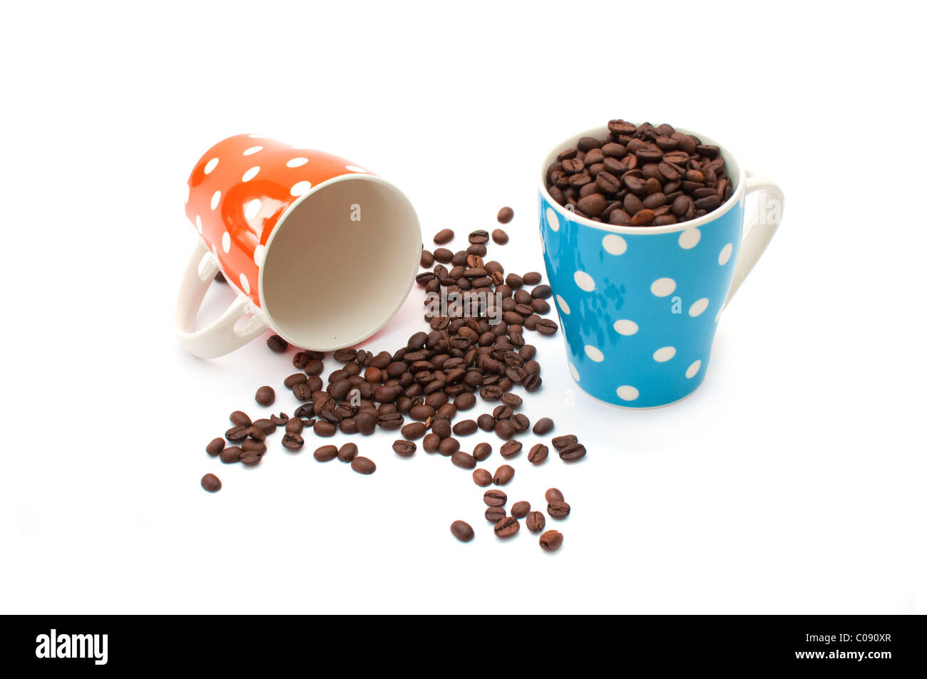 Beau brun, les grains de café, près de l'image Banque D'Images