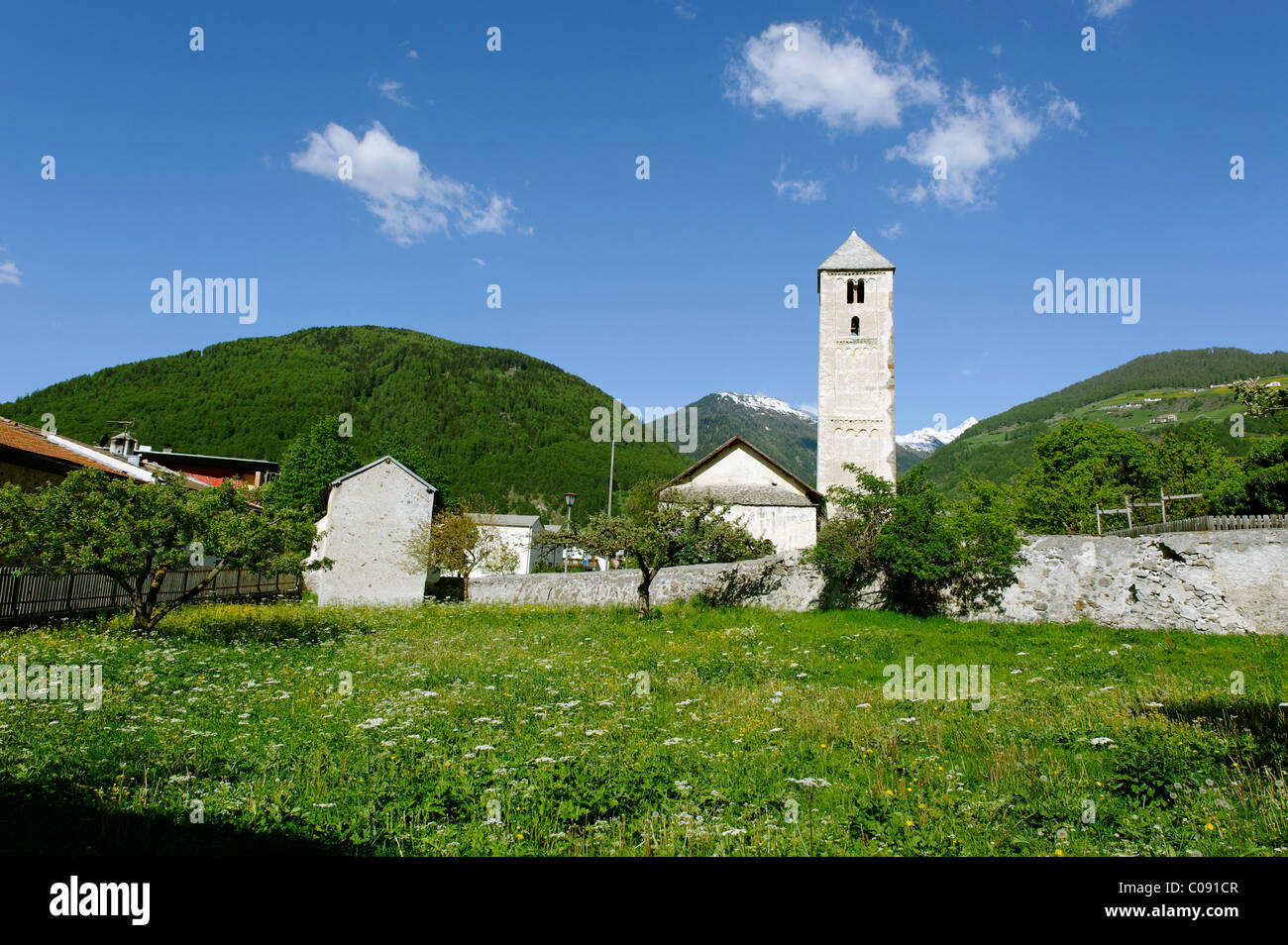 Saint Benedikt, San Benedetto, Mals, Vinschgau, Val Venosta, Tyrol du Sud, Italie, Europe Banque D'Images