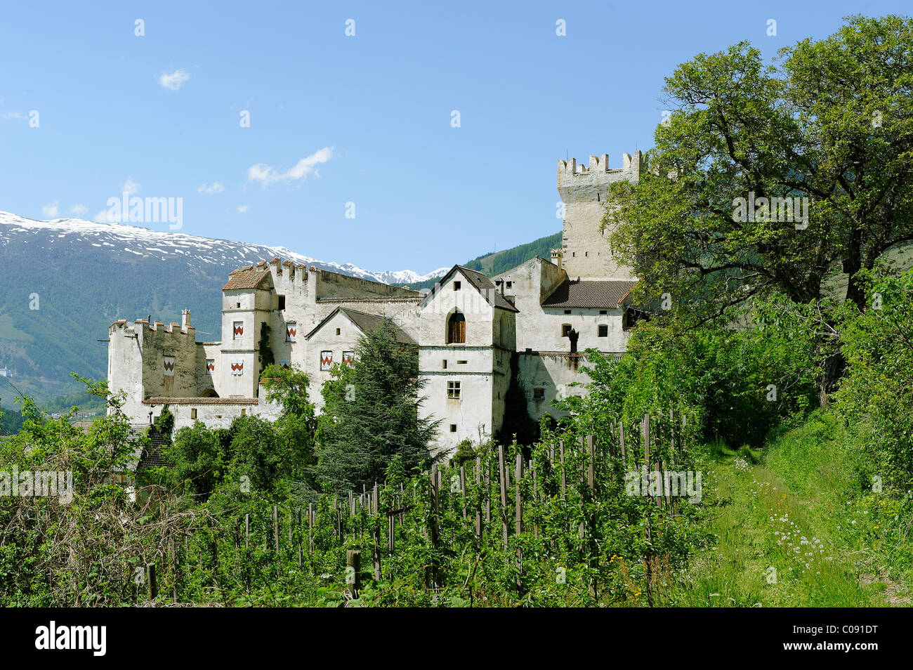 Château de Churburg, Schluderns, Vinschgau, Val Venosta, Tyrol du Sud, Italie, Europe Banque D'Images