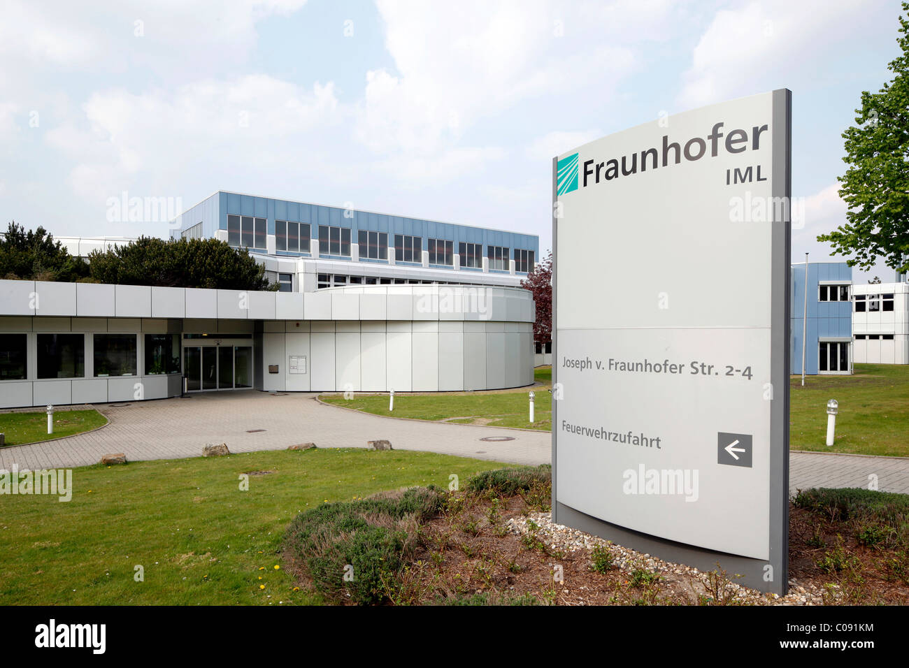 L'Institut Fraunhofer pour les flux de matériel et logistique, Dortmund, Dortmund, parc technologique de la Ruhr, Rhénanie du Nord-Westphalie Banque D'Images