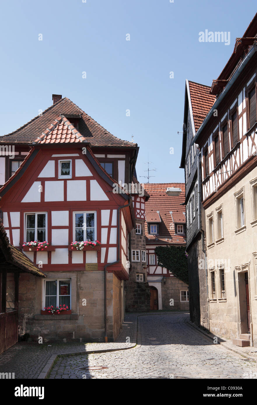 Strauer Torweg, une voie dans Kronach, Haute-Franconie, Franconia, Bavaria, Germany, Europe Banque D'Images