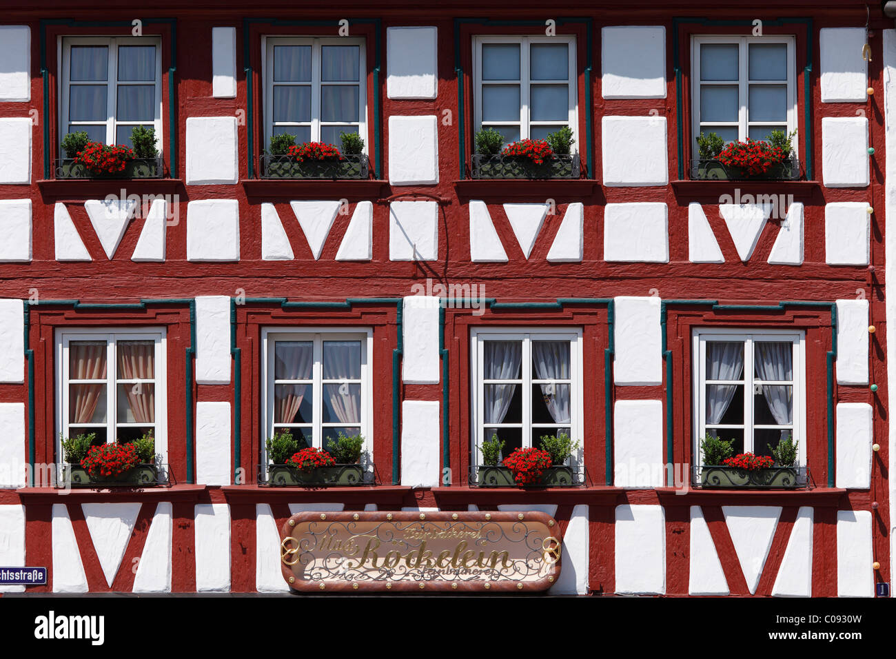 Maison à pans de bois de Kronach, Haute-Franconie, Franconia, Bavaria, Germany, Europe Banque D'Images