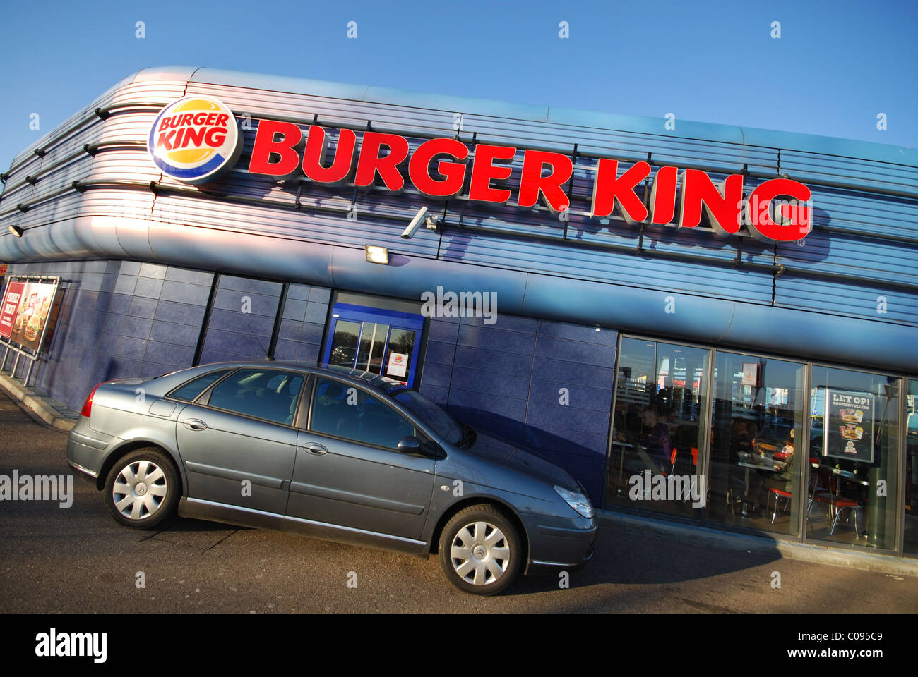 Burger King hamburger restaurant Banque D'Images
