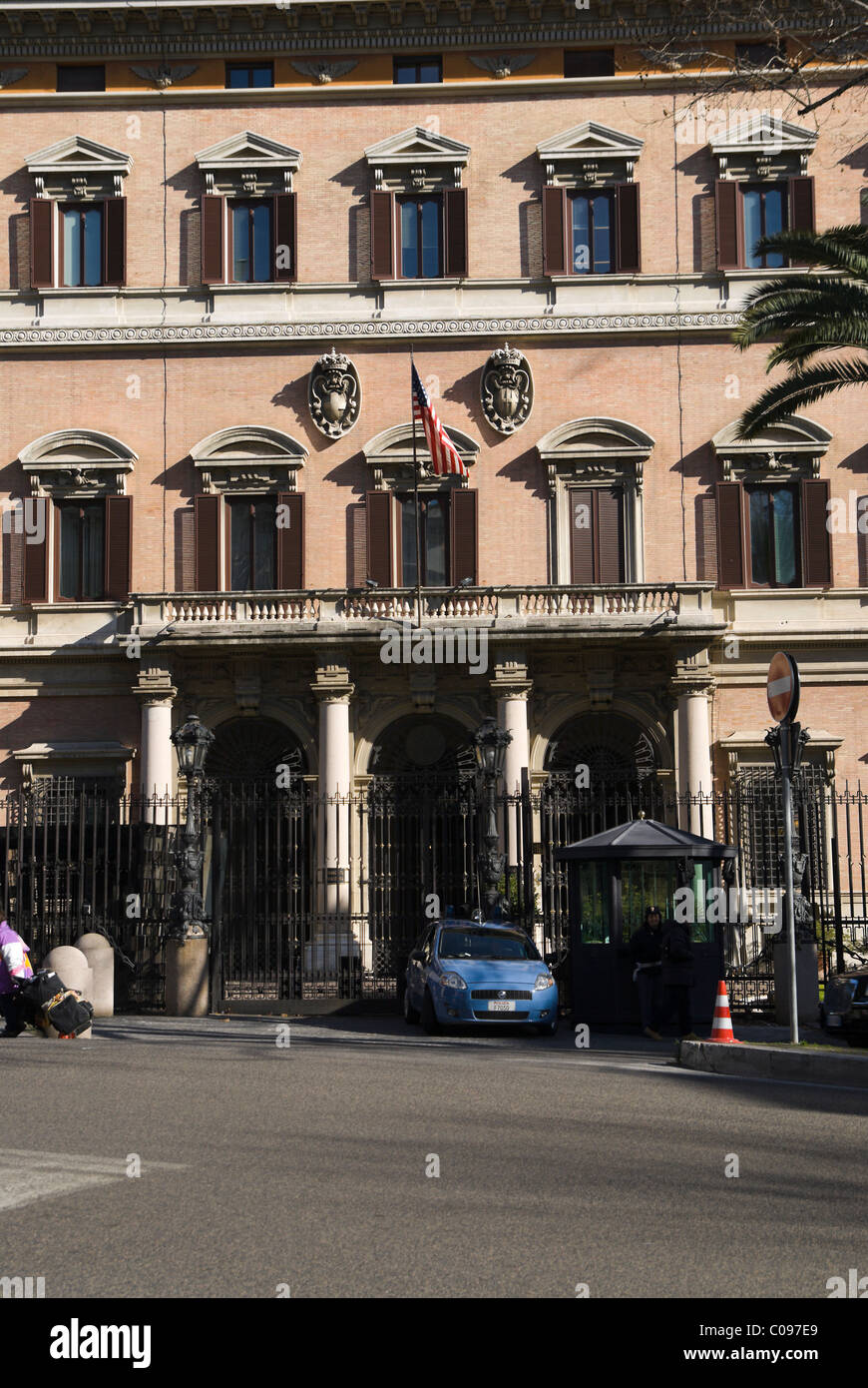 L'ambassade américaine de Rome, Italie Banque D'Images