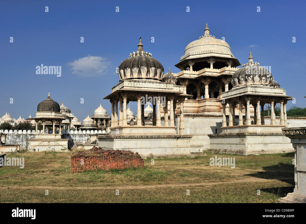 Ahar, cénotaphes, tombes, de la famille royale de Mewar, Udaipur, Rajasthan, Inde, Asie Banque D'Images