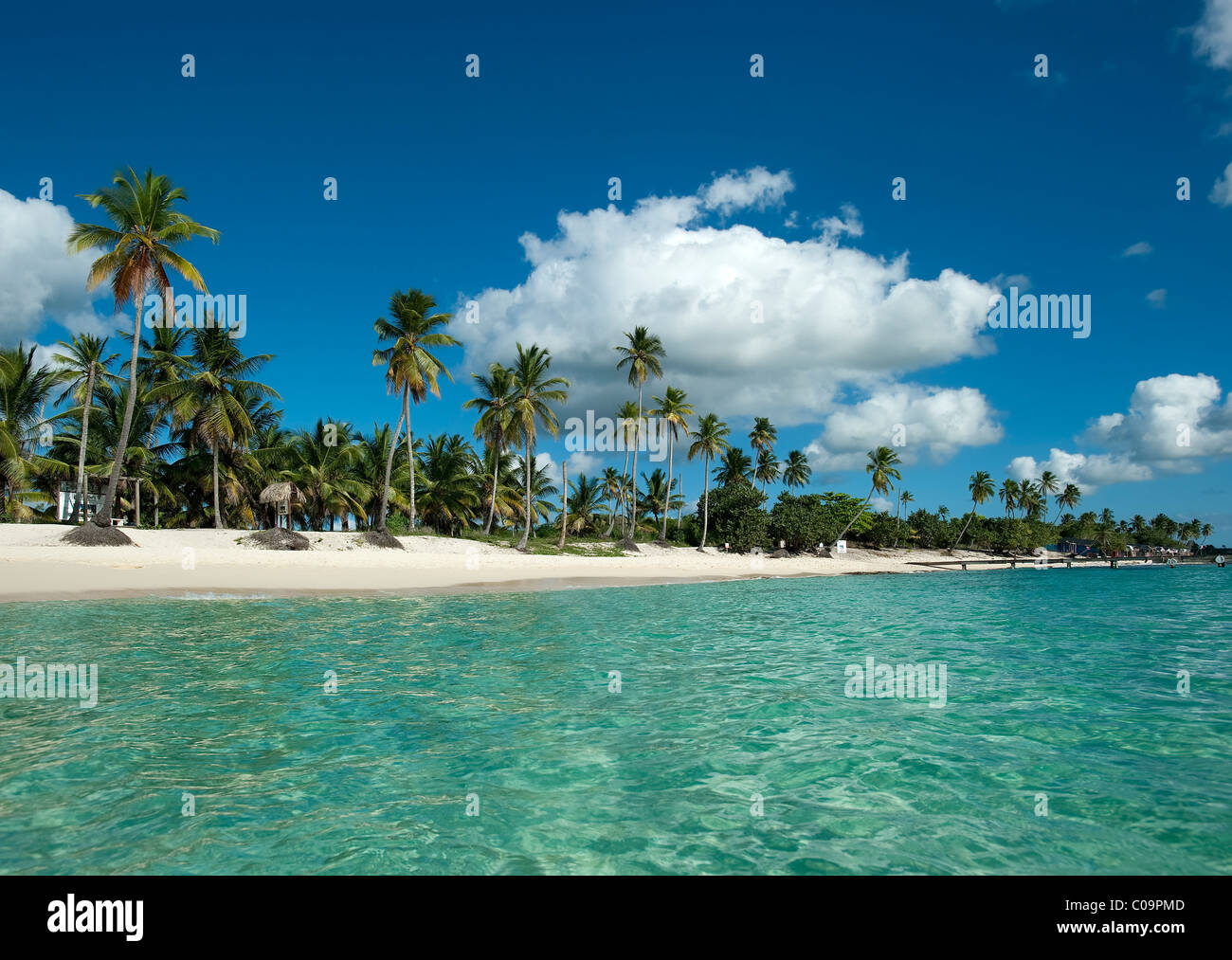 La plage de Bayahibe, République Dominicaine Banque D'Images