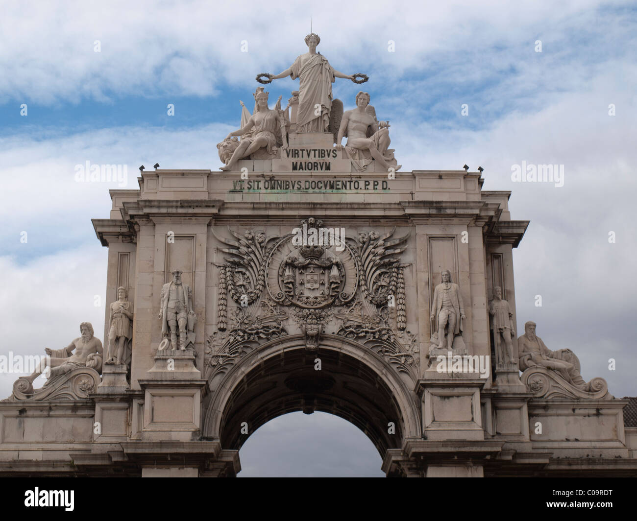 Rua Augusta arch centre-ville de Lisbonne Banque D'Images