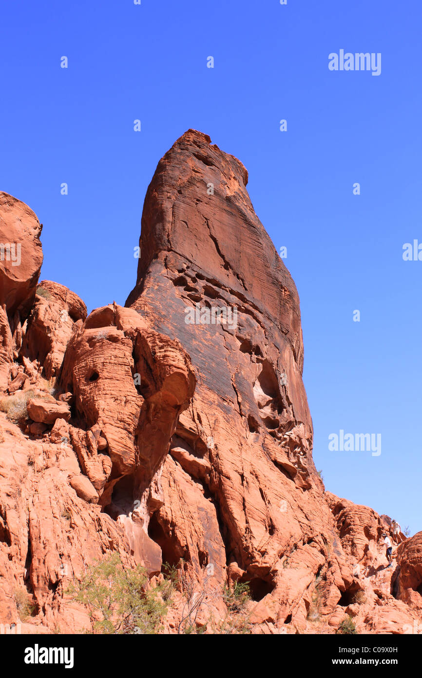 Pinnacle Rock - Vallée de Feu Banque D'Images