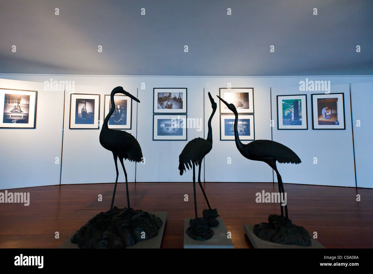 L'Italie, Gênes, Musée d'Art Oriental E. Chiossone,oiseaux bronze Banque D'Images