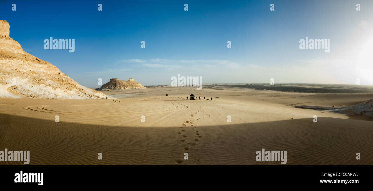 Les belles formations rocheuses du Désert Blanc Egypte Banque D'Images