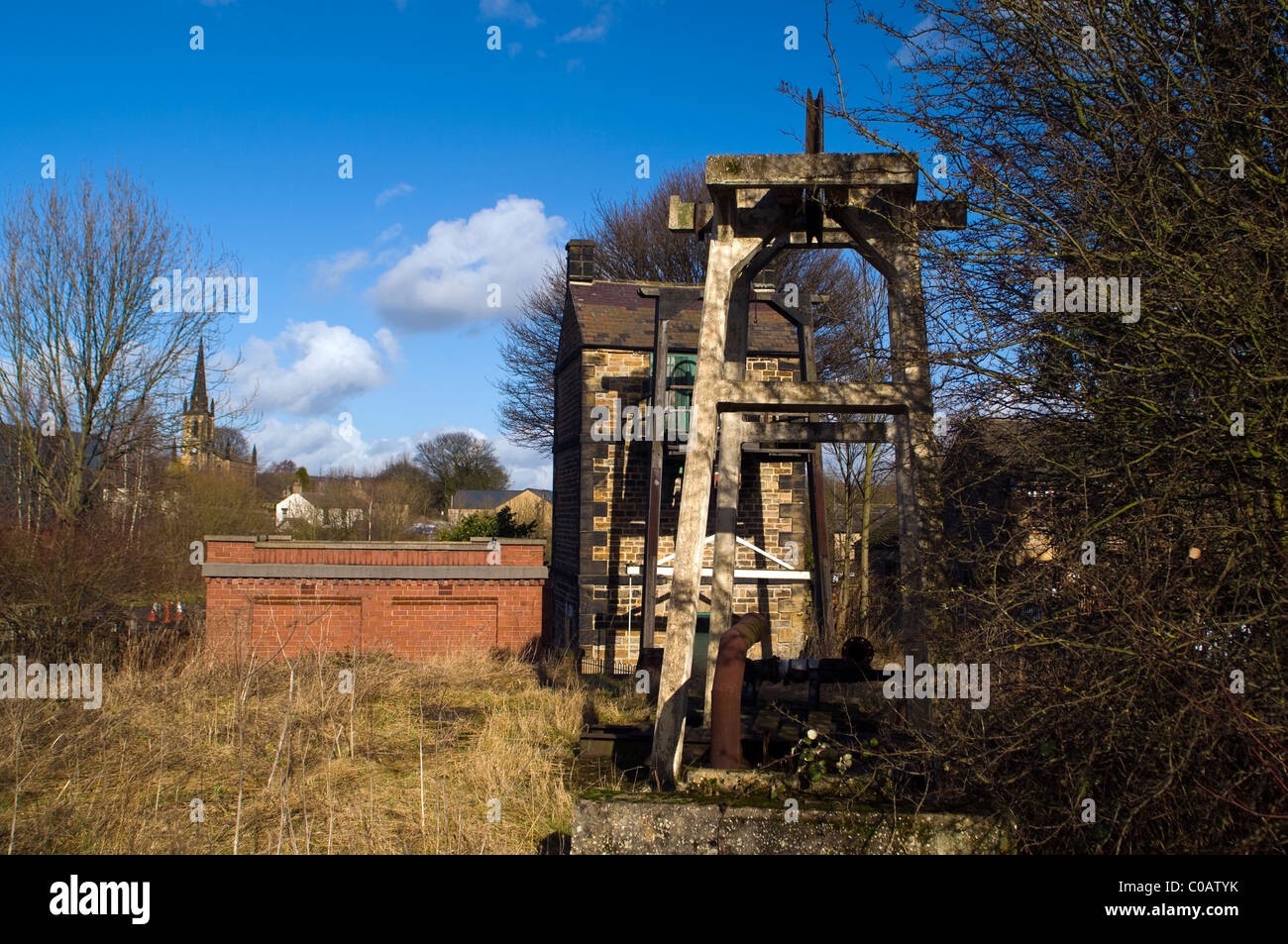 Ancien puits d'aération menant à l'ail des mines et froid Ray Boswell Banque D'Images