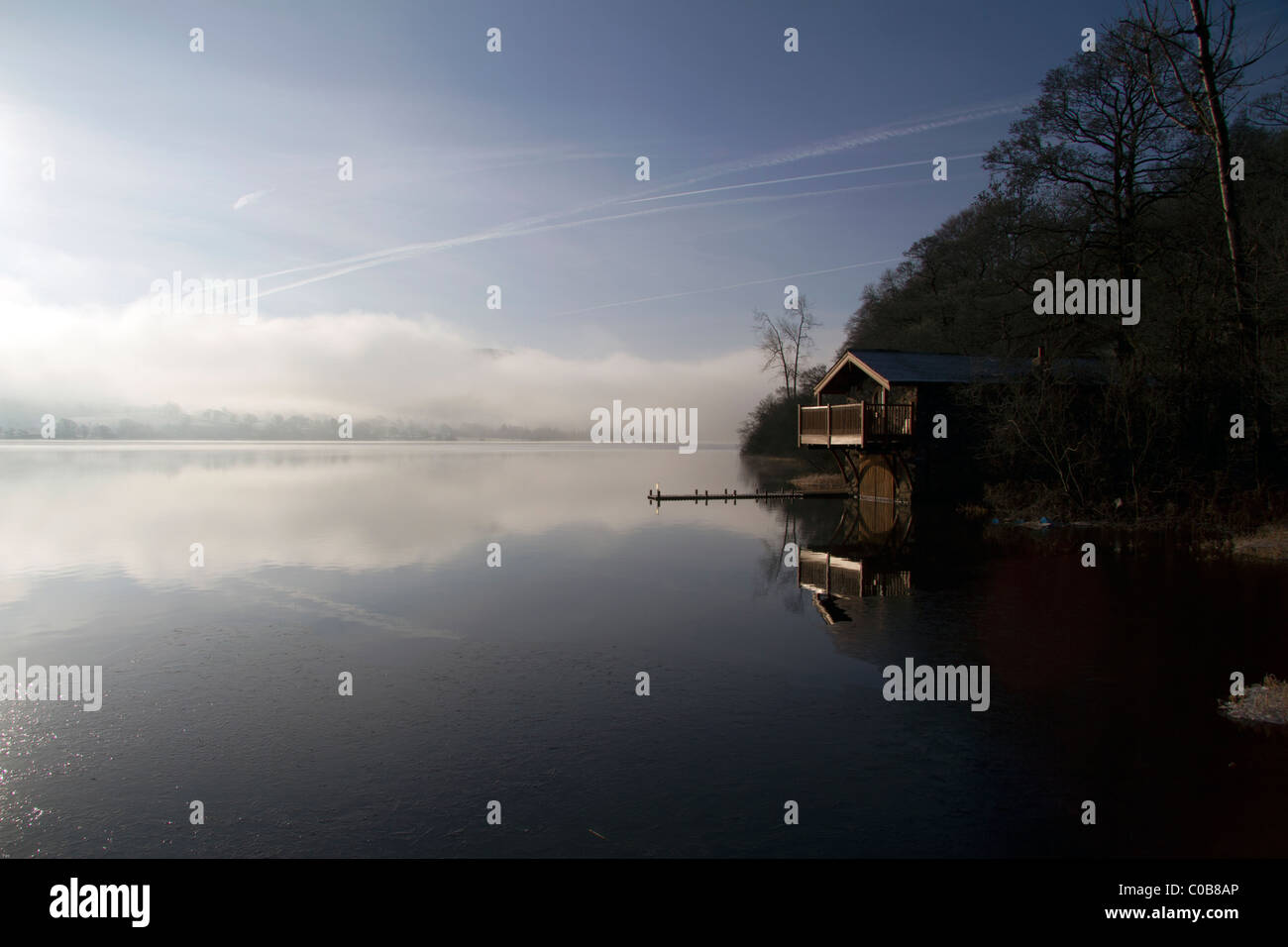 Boat House Pooley Bridge Ullswater Cumbria Penrith Banque D'Images