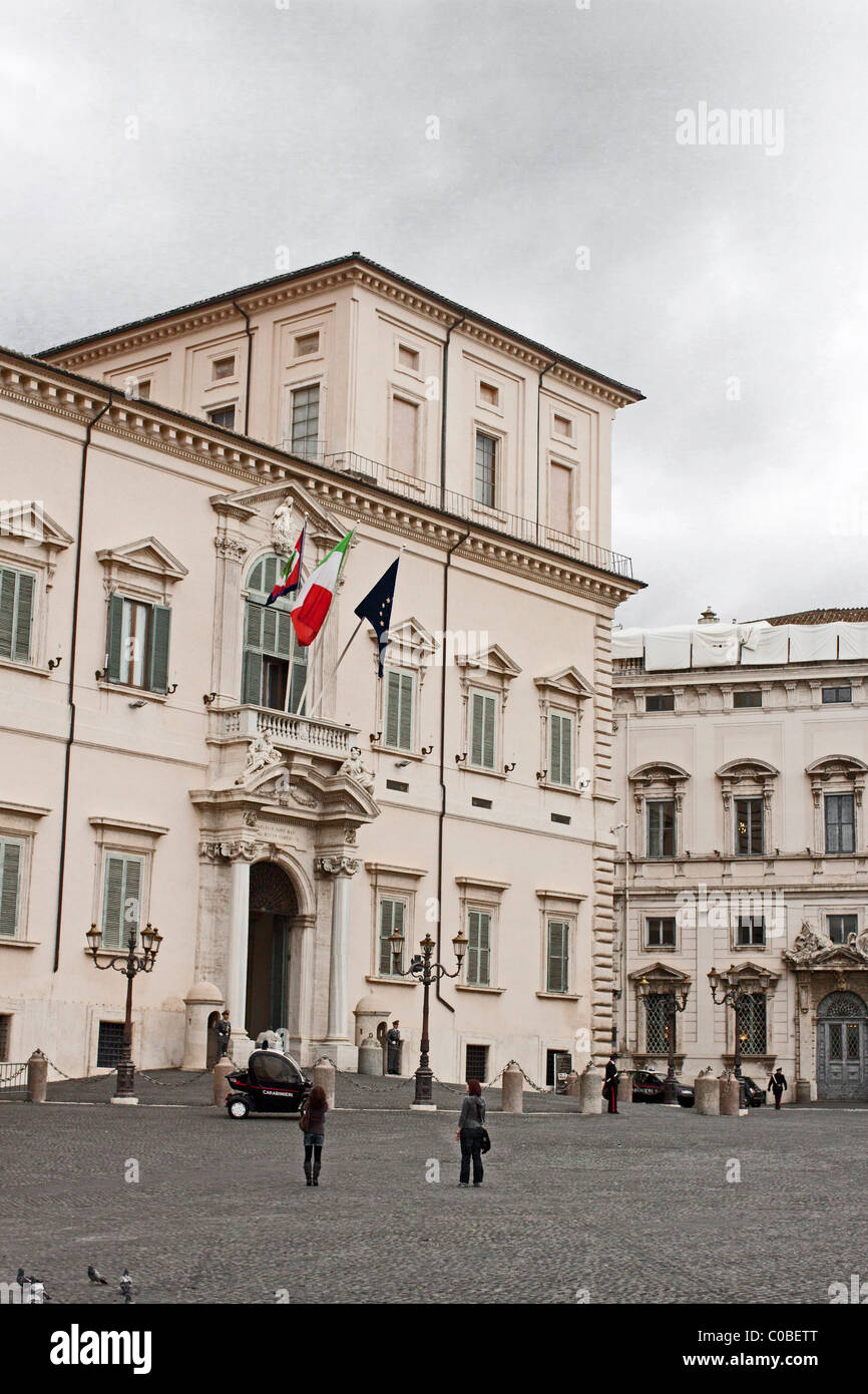 L'italien le Quirinal, Rome, Italie, Europe. L'entrée principale. Banque D'Images