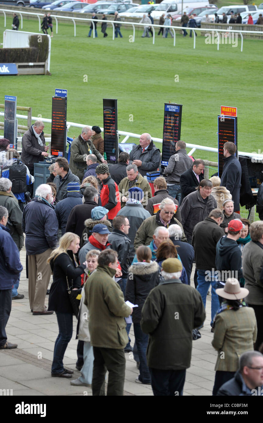 Hunt Fakenham racecourse, bookmakers et Paris sportifs. Banque D'Images