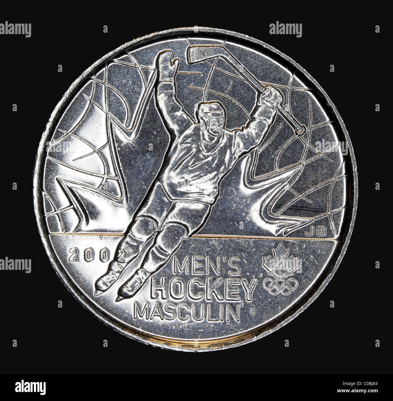 Canadian coin pour les Jeux Olympiques d'hiver de Vancouver Banque D'Images