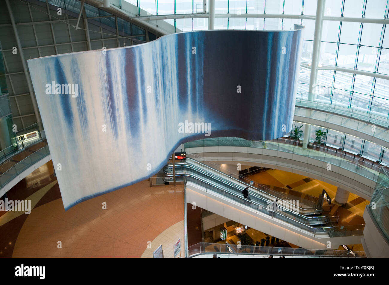L'aéroport de Haneda, Terminal Domestique, Departure Lounge, Ota, Tokyo, Japon Banque D'Images