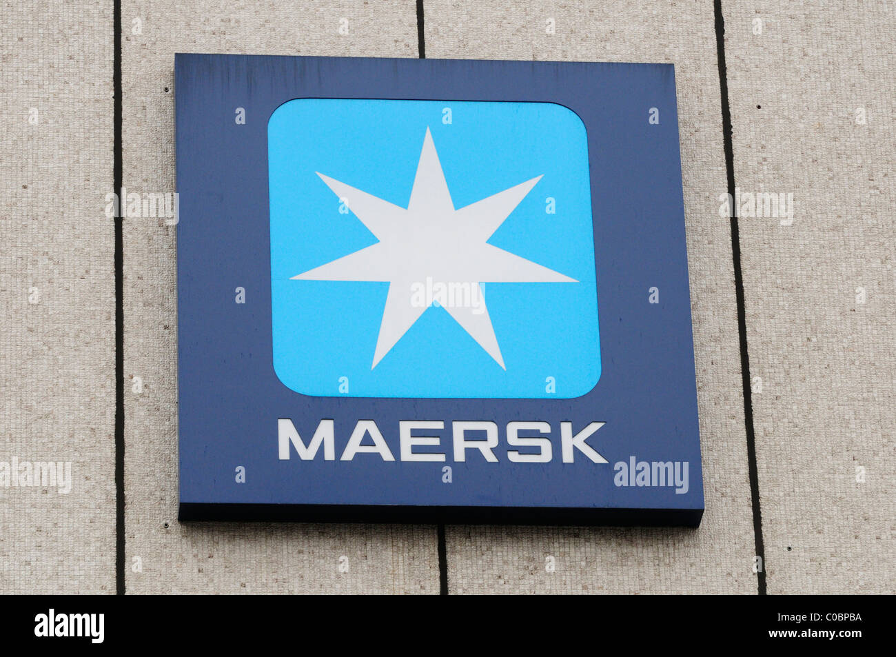 Maersk logo symbol sign Banque de photographies et d’images à haute