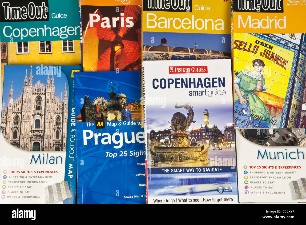 Guide de voyage de livres pour l'Europe Banque D'Images