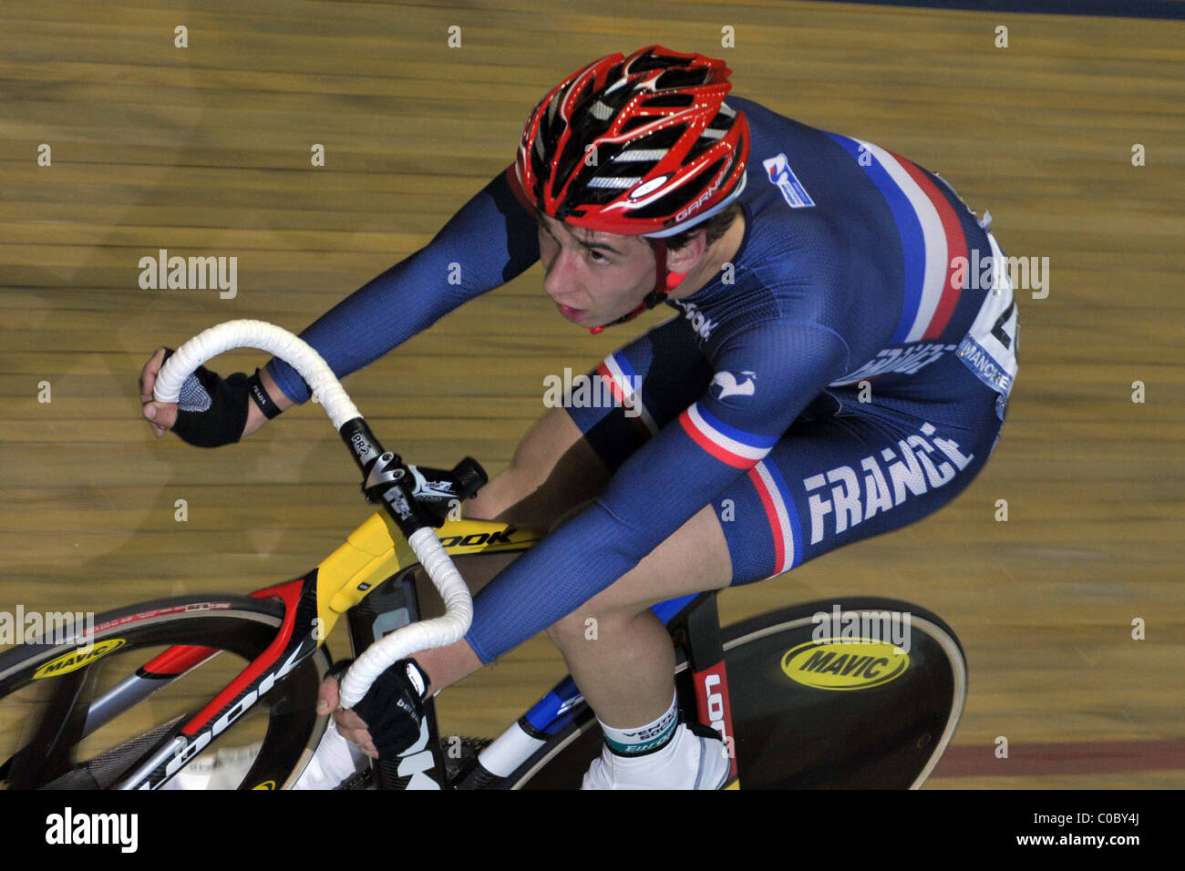 Bryan Coquard (France). Mens Omnium. Coupe du Monde UCI. Vélodrome de Manchester Banque D'Images